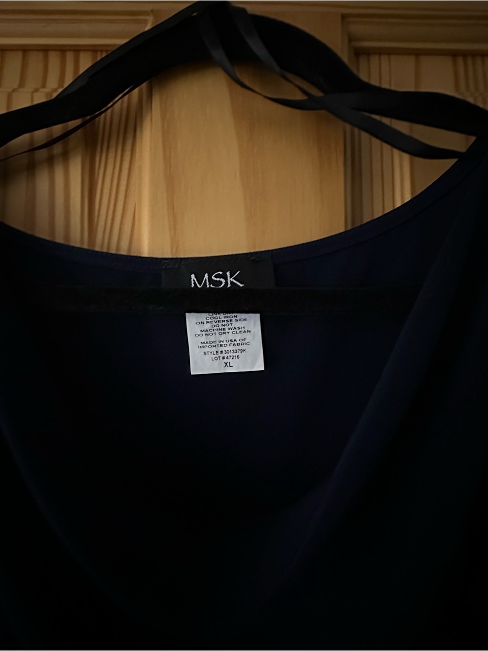 MSK Navy Beaded Cowl Neck Midi Dress - Picture 3 of 3
